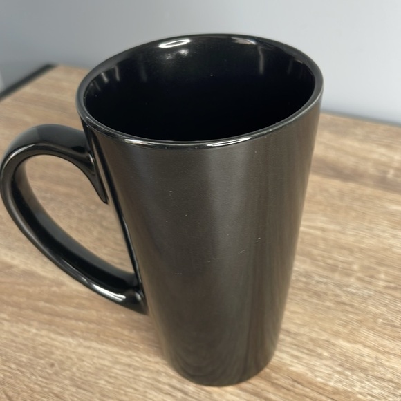 Mayfair & Jackson Black Embossed Tall Latte Coffee Mug 12 oz - Picture 2 of 7